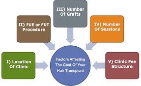 Factors contributing Fue procedure price